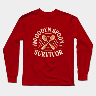 Wooden Spoon Survivor, minimal design Long Sleeve T-Shirt